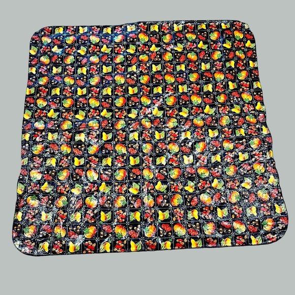 Vintage Fall Tablecloth Square Thanksgiving Pumpkins Squash Acorns 51x51 - Picture 1 of 6